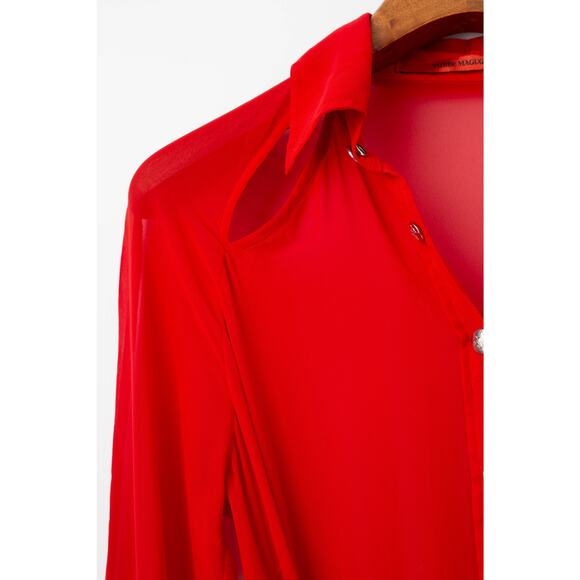 Thebe Magugu Gradient Pleated Chiffon Dress - Picture 12 of 14